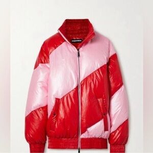 House of Holland Vivid Oversized Striped Shell Down Jacket NWT 700usd